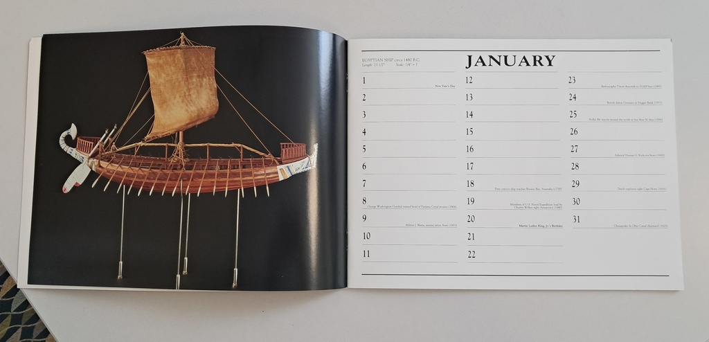 Crabtree Miniature Ships Calendar of Days Book - The Mariners' Museum