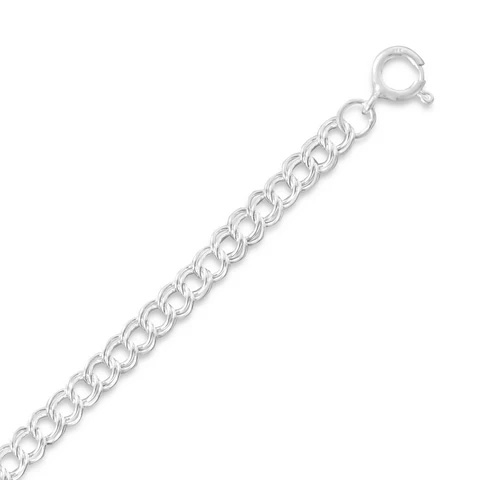 Light Silver Charm 6" Bracelet