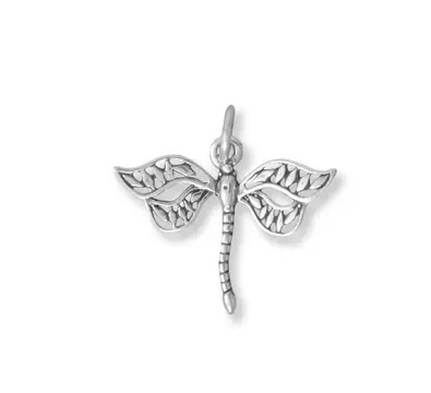 Dragonfly Silver Charm