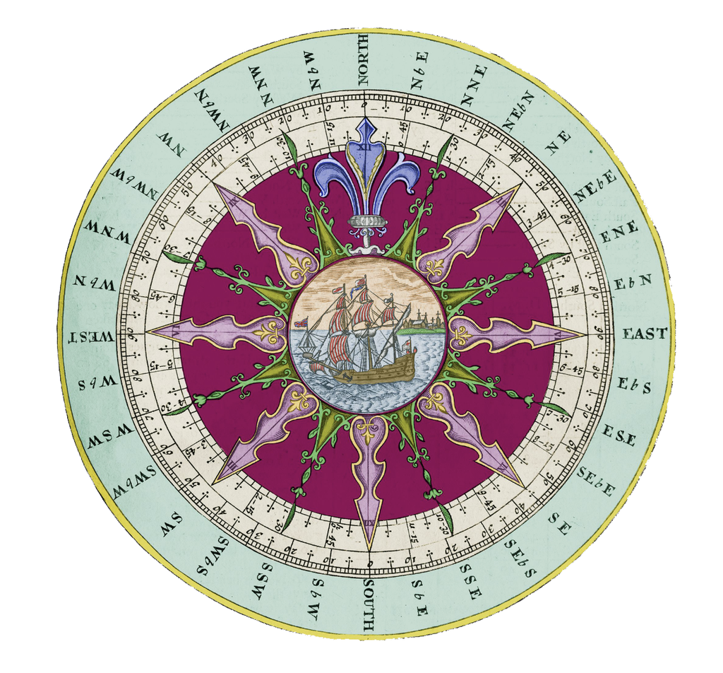 Compass Rose Pin