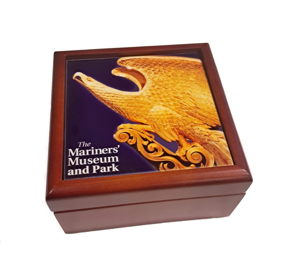 Eagle 5" Tile Wooden Box