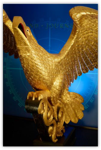 Eagle Figurehead USS Lancaster Postcard