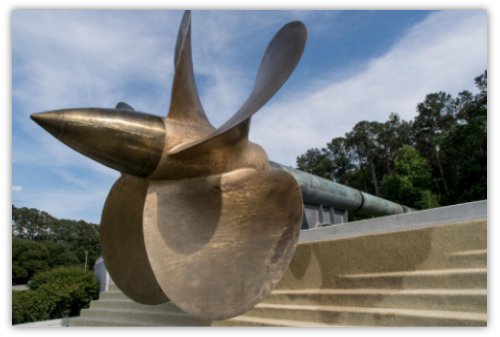 5 Blade Propeller from SS United States Postcard