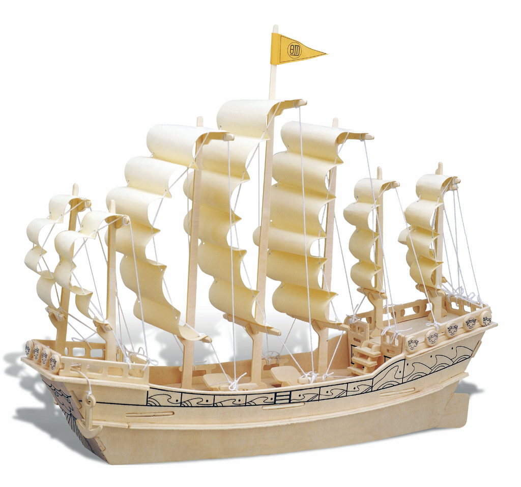 Ancient Sailboat 3D Puzzle Kit