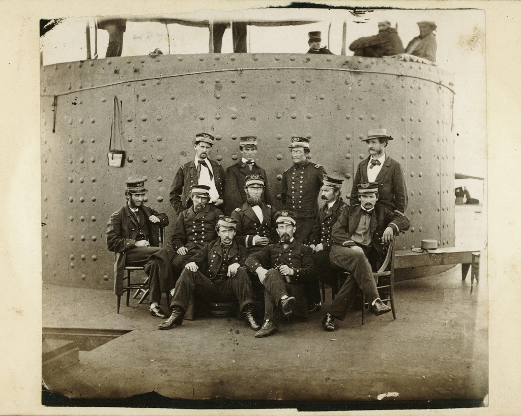 Officers on USS Monitor deck (B) 8"x10" Print