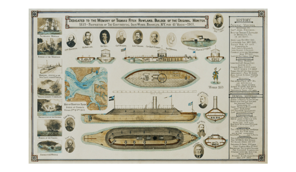 History of Monitor & Merrimac 15.5"x24" Print