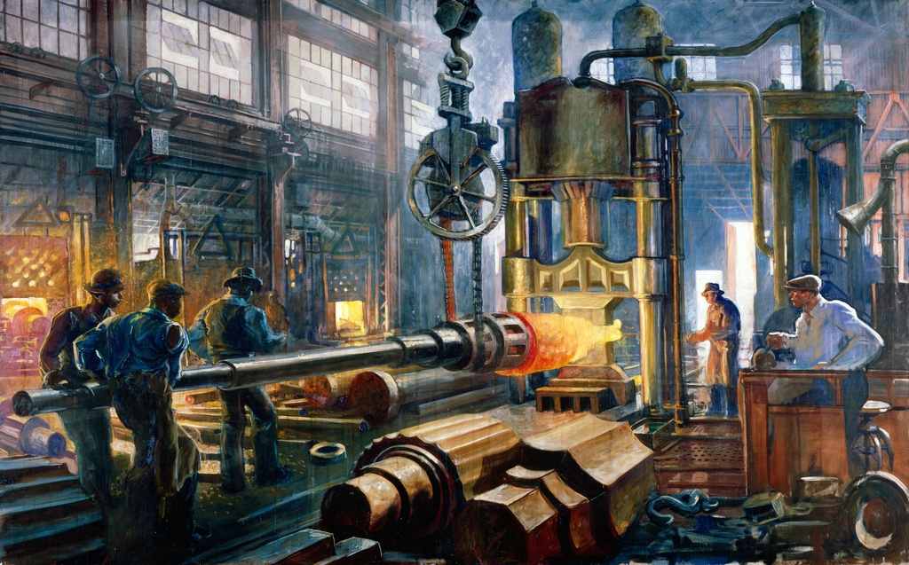 Forge Hammer Shop 12"x18" Print