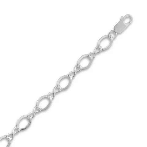 [22285-8] Figure Eight Silver 8" Bracelet