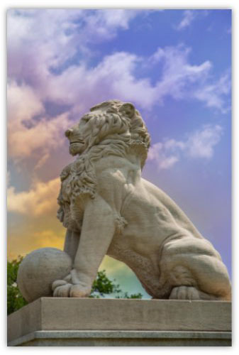 [PC-LLB] Lion at Lions Bridge Postcard