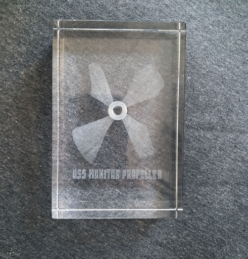 [EM-MP3D] USS Monitor Propeller 3D Engraved Model