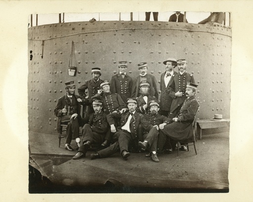 [PR-OMDA8x10] Officers on USS Monitor deck (A) 8"x10" Print